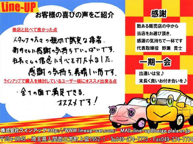 練馬区でエスティマ中古車をご購入されたお客様